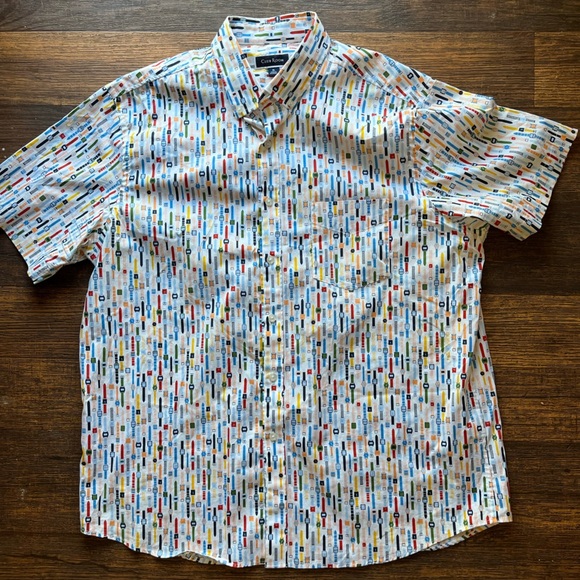 Men's Club Room Shirt Multicolor Watches XL All-Over Street Classic Unique City - Picture 1 of 10